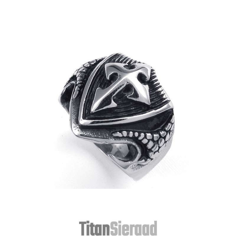 Fijn Bewerkte, Delicate Kleuren, Stabiele Kwaliteit Titanium Ring
