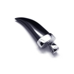 Herenketting Met Hanger Van Puur Titanium En Onyx