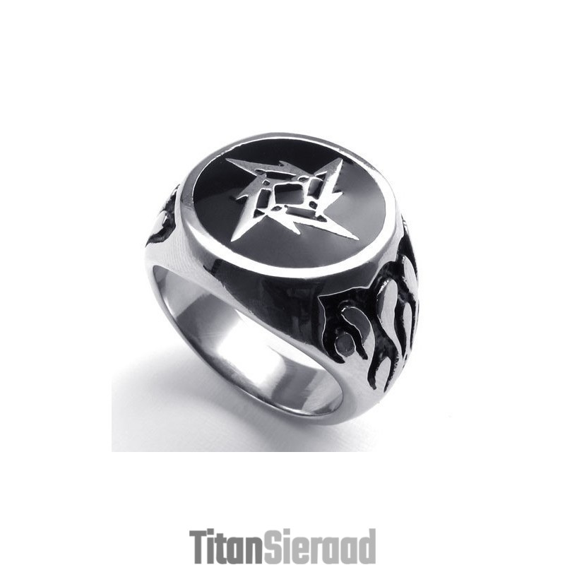 Modieuze Patronen, Kleurglans, Stabiele Kwaliteit, Titanium Ring