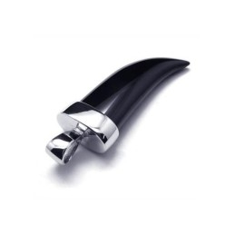 Herenketting Met Hanger Van Puur Titanium En Onyx