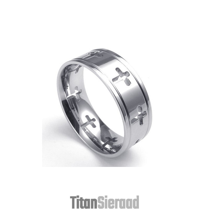 Prachtig Ontwerp, Kleurbriljantie, Uitstekende Kwaliteit Titanium Ring