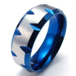 Fijn Bewerkte, Prachtige Kleuren, Uitstekende Kwaliteit Titanium Ring