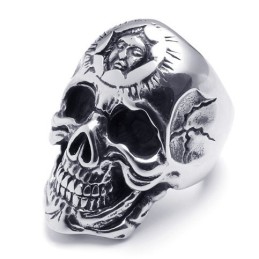 Fijn Bewerkte, Delicate Kleuren, Uitstekende Kwaliteit Titanium Leren Ring