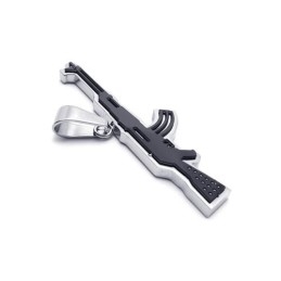Heren Gouden Ak47 Geweer Hanger Ketting Van Puur Titanium