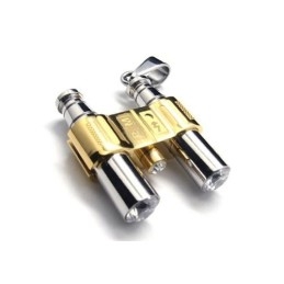 Gouden Zilveren Puur Titanium Binocles Hanger Ketting