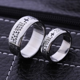 Bijbelse Koppels Mannen Titanium Ring