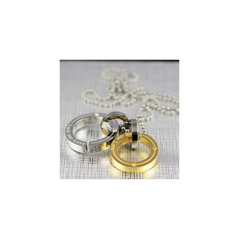 Lock Our Love Sweetheart Lovers Circle Titanium Hanger Lock Our Love Sweetheart Lovers Circle Titanium Hanger