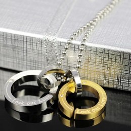 Lock Our Love Sweetheart Lovers Circle Titanium Hanger