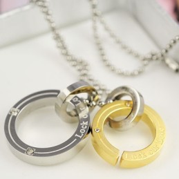 Lock Our Love Sweetheart Lovers Circle Titanium Hanger
