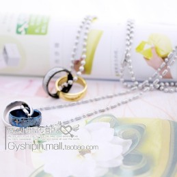 Bijbel Kruis Ringen Geliefden Geliefden Koppels Titanium Kettingen Hanger