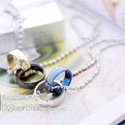 Bijbel Kruis Ringen Geliefden Geliefden Koppels Titanium Kettingen Hanger