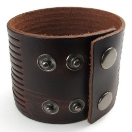 Vakkundige Vervaardiging Delicate Kleuren Betrouwbare Kwaliteit Titanium Leren Armband