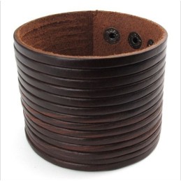 Vakkundige Vervaardiging Delicate Kleuren Betrouwbare Kwaliteit Titanium Leren Armband