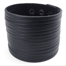 Deft Design Delicate Kleuren Uitstekende Kwaliteit Titanium Leren Bangle