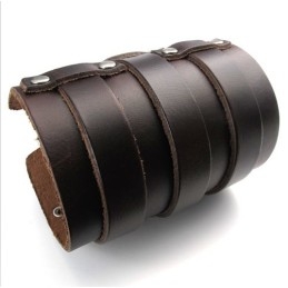 Vakkundige Vervaardiging Delicate Kleuren Betrouwbare Kwaliteit Titanium Leren Armband