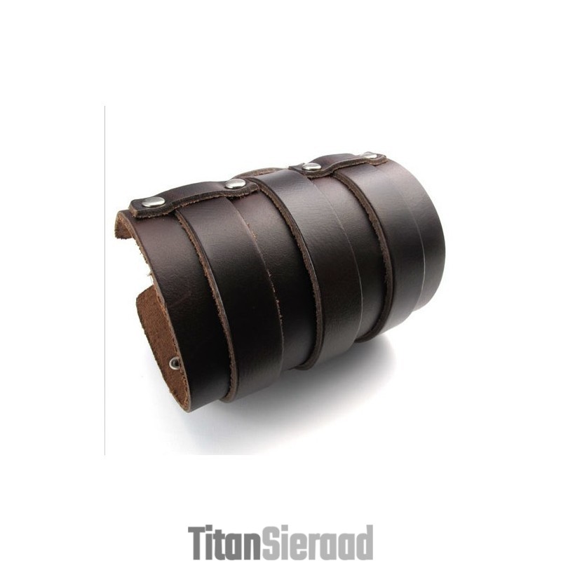 Vakkundige Vervaardiging Delicate Kleuren Betrouwbare Kwaliteit Titanium Leren Armband