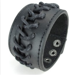 Vakkundige Vervaardiging Delicate Kleuren Betrouwbare Kwaliteit Titanium Leren Armband