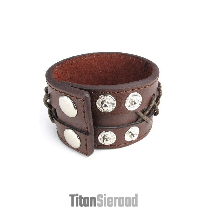Vakkundige Vervaardiging Delicate Kleuren Betrouwbare Kwaliteit Titanium Leren Armband