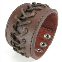 Vakkundige Vervaardiging Delicate Kleuren Betrouwbare Kwaliteit Titanium Leren Armband