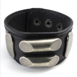 Vakkundige Vervaardiging Delicate Kleuren Betrouwbare Kwaliteit Titanium Leren Armband