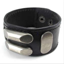 Vakkundige Vervaardiging Delicate Kleuren Betrouwbare Kwaliteit Titanium Leren Armband