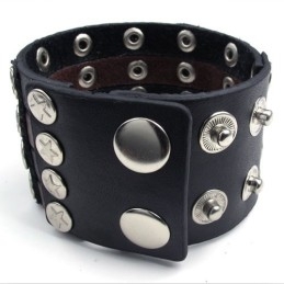 Fijn Bewerkte, Delicate Kleuren, Betrouwbare Kwaliteit Titanium Leren Armband