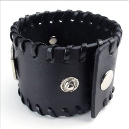 Vakkundige Vervaardiging Delicate Kleuren Betrouwbare Kwaliteit Titanium Leren Armband