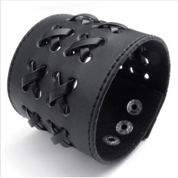 Vakkundige Vervaardiging Delicate Kleuren Betrouwbare Kwaliteit Titanium Leren Armband