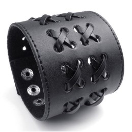 Vakkundige Vervaardiging Delicate Kleuren Betrouwbare Kwaliteit Titanium Leren Armband