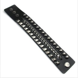 Fijn Bewerkte, Delicate Kleuren, Betrouwbare Kwaliteit Titanium Leren Armband