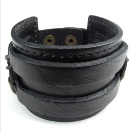 Vakkundige Vervaardiging Delicate Kleuren Betrouwbare Kwaliteit Titanium Leren Armband