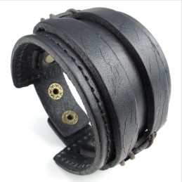 Vakkundige Vervaardiging Delicate Kleuren Betrouwbare Kwaliteit Titanium Leren Armband