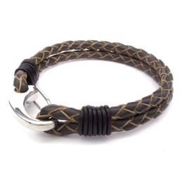 Deft Design Delicate Kleuren Uitstekende Kwaliteit Titanium Leren Bangle