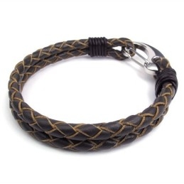 Deft Design Delicate Kleuren Uitstekende Kwaliteit Titanium Leren Bangle