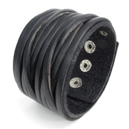 Vakkundige Vervaardiging Delicate Kleuren Betrouwbare Kwaliteit Titanium Leren Armband