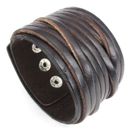 Vakkundige Vervaardiging Delicate Kleuren Betrouwbare Kwaliteit Titanium Leren Armband