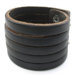 Vakkundige Vervaardiging Delicate Kleuren Betrouwbare Kwaliteit Titanium Leren Armband