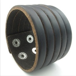 Vakkundige Vervaardiging Delicate Kleuren Betrouwbare Kwaliteit Titanium Leren Armband