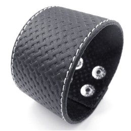 Vakkundige Vervaardiging Delicate Kleuren Betrouwbare Kwaliteit Titanium Leren Armband