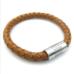 Deft Design Delicate Kleuren Uitstekende Kwaliteit Titanium Leren Bangle