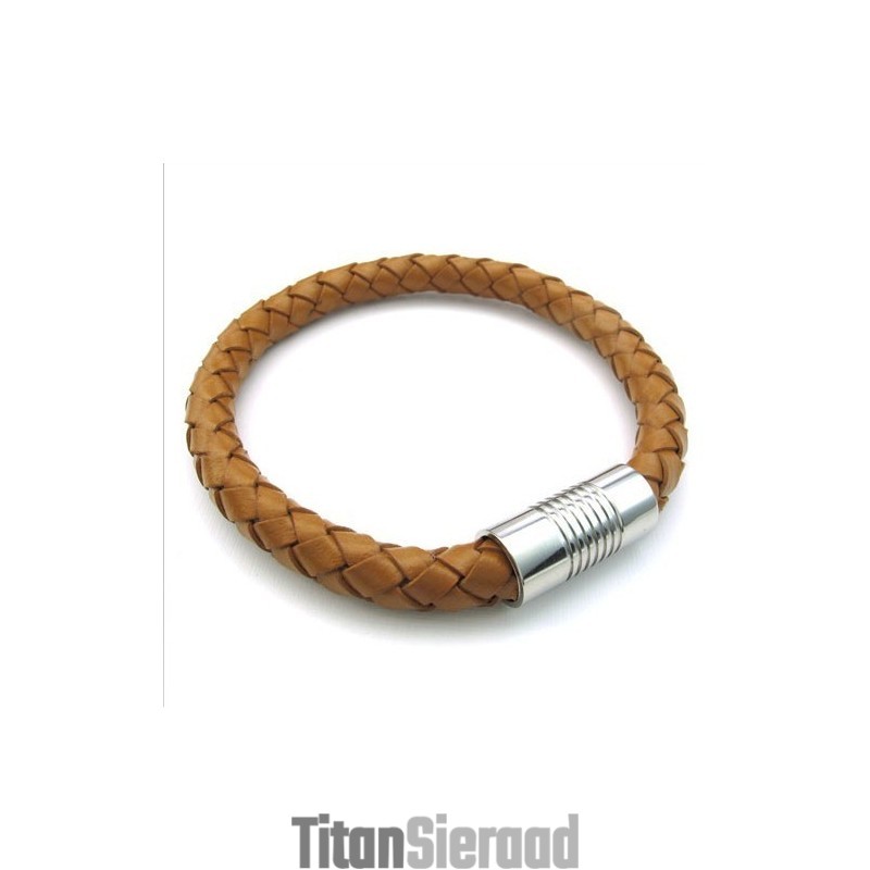 Deft Design Delicate Kleuren Uitstekende Kwaliteit Titanium Leren Bangle Deft Design Delicate Kleuren Uitstekende Kwaliteit Titanium Leren Bangle