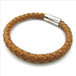 Deft Design Delicate Kleuren Uitstekende Kwaliteit Titanium Leren Bangle