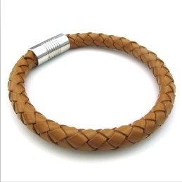 Deft Design Delicate Kleuren Uitstekende Kwaliteit Titanium Leren Bangle