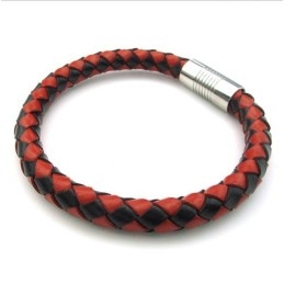 Deft Design Delicate Kleuren Uitstekende Kwaliteit Titanium Leren Bangle