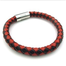 Deft Design Delicate Kleuren Uitstekende Kwaliteit Titanium Leren Bangle