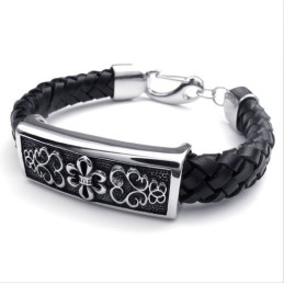 Modieuze Patronen, Delicate Kleuren, Uitstekende Kwaliteit Titanium Leren Armband