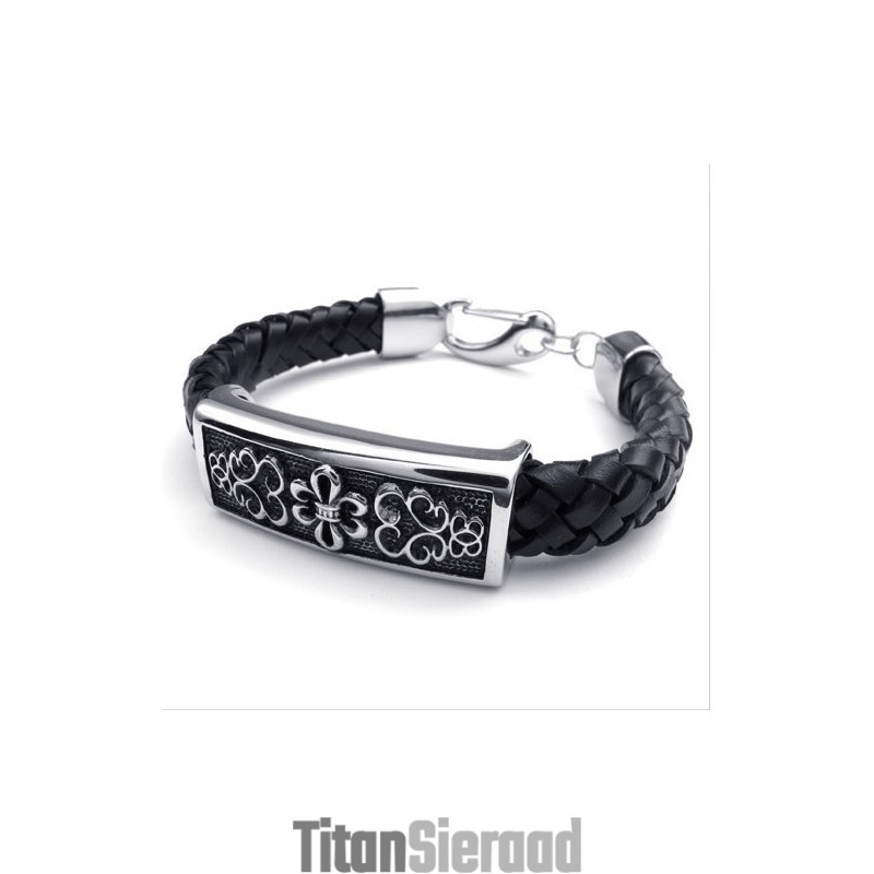 Modieuze Patronen, Delicate Kleuren, Uitstekende Kwaliteit Titanium Leren Armband