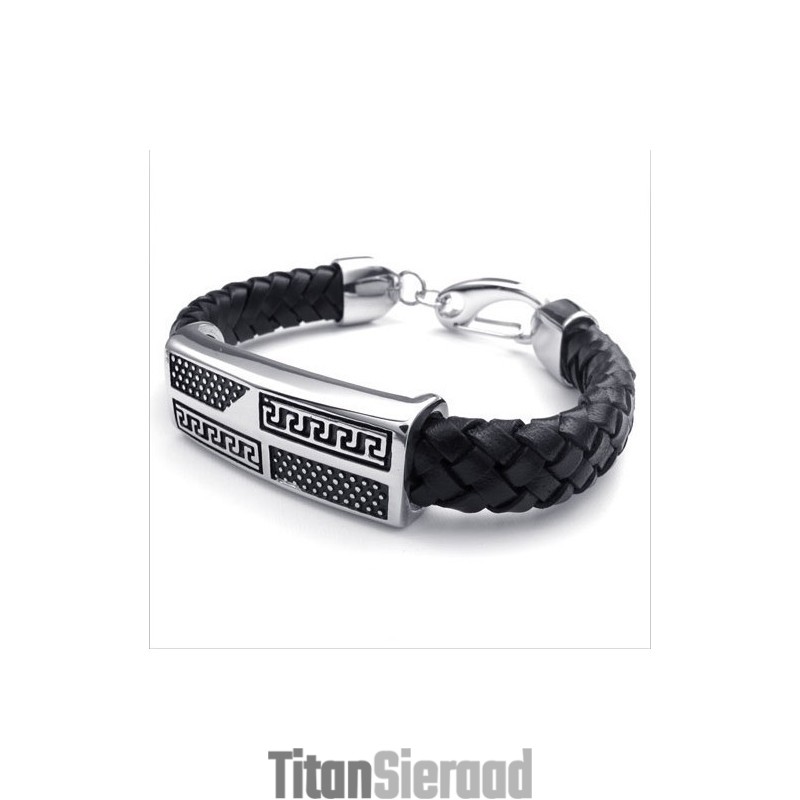 Deft Design Delicate Kleuren Superieure Kwaliteit Titanium Leren Armband Deft Design Delicate Kleuren Superieure Kwaliteit Titanium Leren Armband