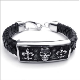 Aantrekkelijk Ontwerp, Delicate Kleuren, Uitstekende Kwaliteit, Titanium Leren Armband