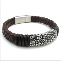 Behendig Ontwerp, Delicate Kleuren, Betrouwbare Kwaliteit Titanium Leren Armband
